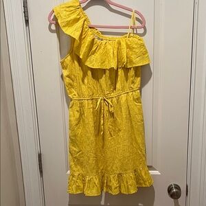 Band of The Free Boho Style one shoulder yellow dress. Size M. NWT. So Cute.